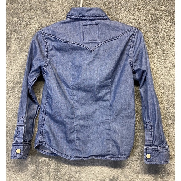 True Religion Georgia  4T Jean Denim Long Sleeve Shirt - Picture 5 of 12